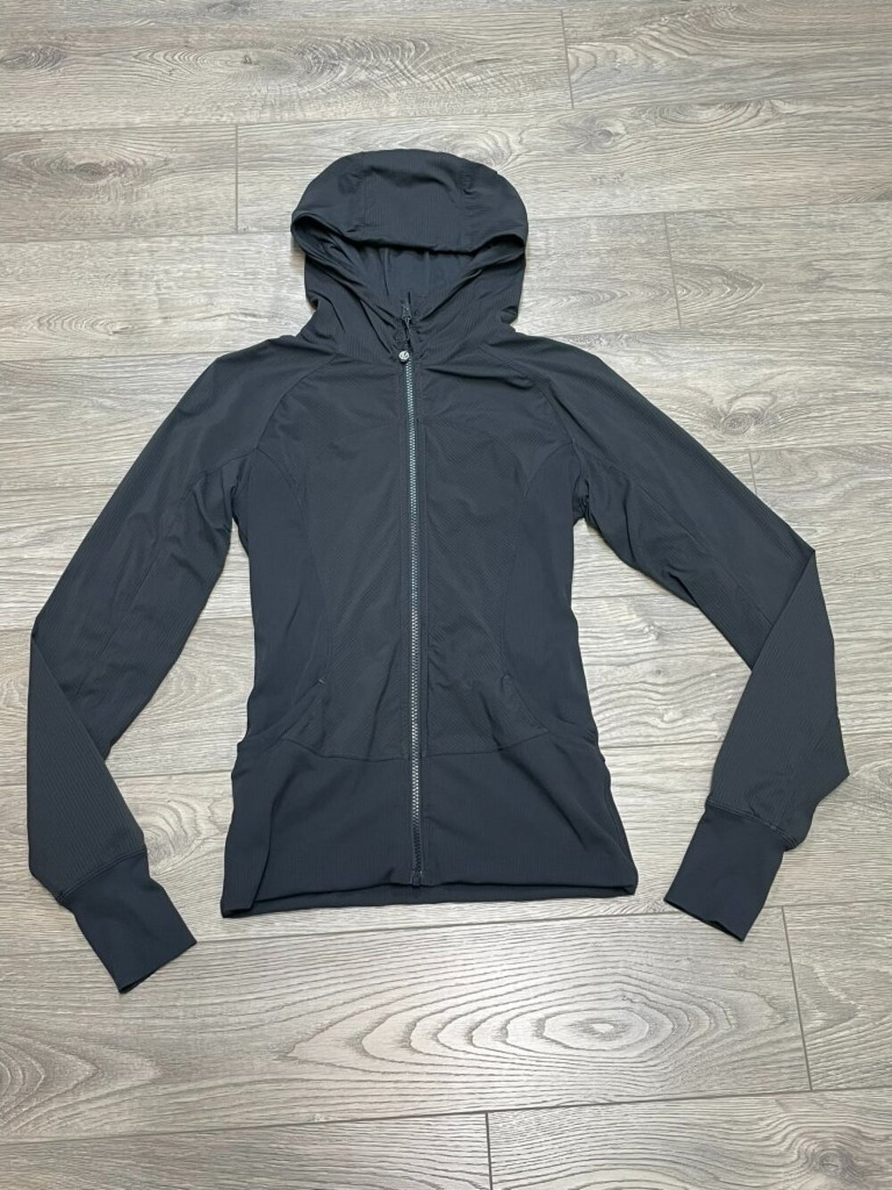 Lululemon Black Ruched Back Hooded Define Jacket Full Zip Athletic Outerwear Sma